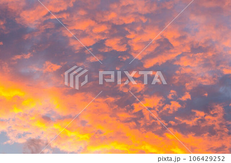 【空素材】朝焼け・夕焼け素材【長野県】 【空素材】朝焼け・夕焼け素材【長野県】 106429252