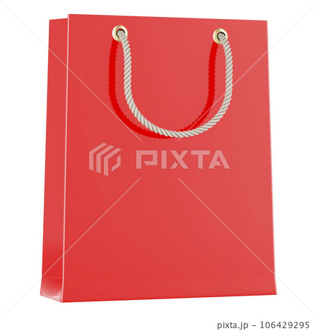 Red shopping bag, 3D rendering Red shopping bag, 3D rendering 106429295