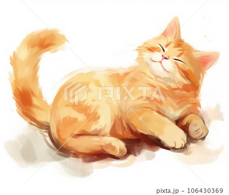 Illustration of a beautiful kitten Illustration of a beautiful kitten 106430369