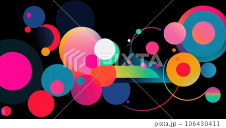 Abstract composition of multi-colored circles 106430411