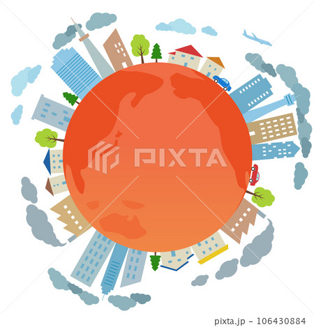 地球温暖化イメージイラスト 106430884