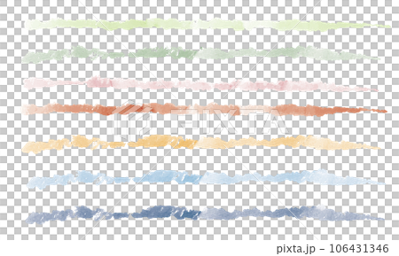 Watercolor style simple line set earth color Watercolor style simple line set earth color 106431346