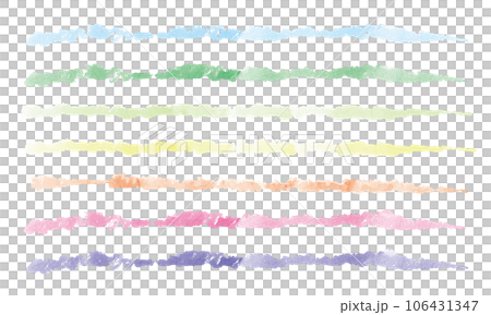 Watercolor style simple line set pastel Watercolor style simple line set pastel 106431347
