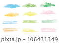 水彩で描いたwebタイトル背景に使いやすいテクスチャ　パステル 106431349