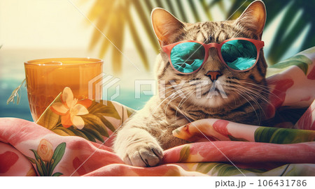 Purrfect Paradise: Feline Chill-Out 106431786