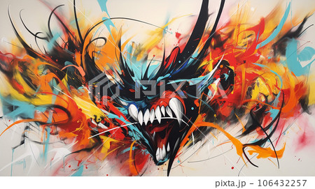 Fury Unleashed: Abstract Expression of Angerのイラスト素材 [106432257] - PIXTA