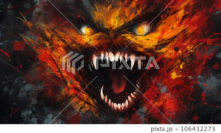 Fury Unleashed: Abstract Expression of Angerのイラスト素材 [106432273] - PIXTA