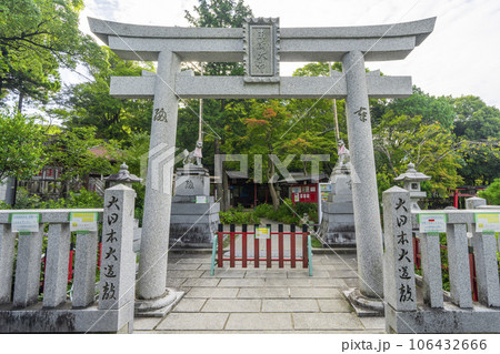 京都　伏見稲荷大社　末廣大神　裏参道側の石鳥居（茨谷エリア） 106432666