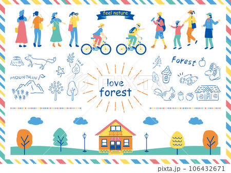 自然を楽しむ人達 106432671