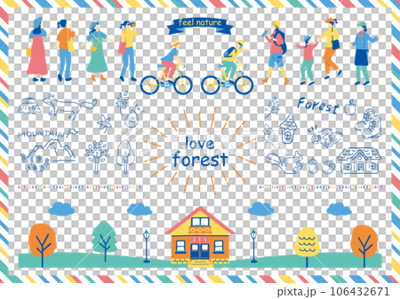 自然を楽しむ人達 106432671