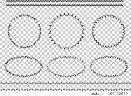 エキゾチックな抽象フレーム、ラインのセット 106432680