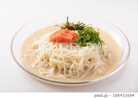 豆乳　明太子　冷やしそうめん 106432694