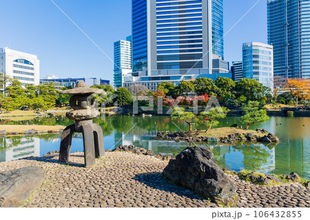 晩秋の東京港区 紅葉の旧芝離宮恩賜庭園 晩秋の東京港区 紅葉の旧芝離宮恩賜庭園 106432855