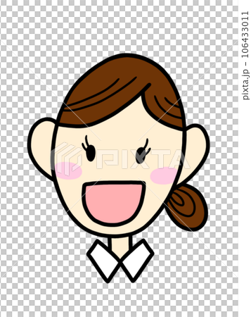 笑顔の女性のイラスト 笑顔の女性のイラスト 106433011