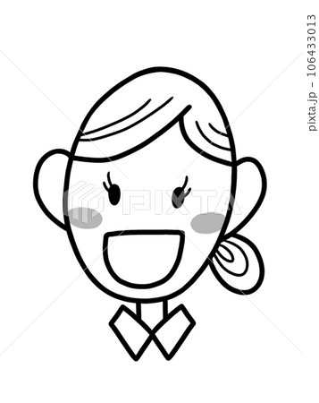 笑顔の女性のイラスト 106433013
