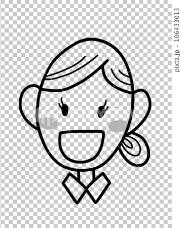 笑顔の女性のイラスト 106433013