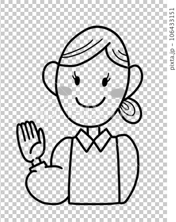 案内する女性のイラスト 106433151