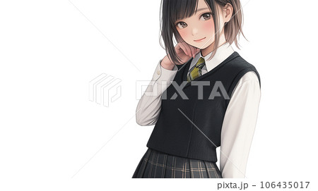 笑顔の女子学生、smiling female student(AI) 106435017