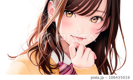 笑顔の女子学生、smiling female student(AI) 笑顔の女子学生、smiling female student(AI) 106435019