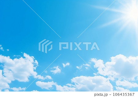 青空と太陽光の背景 AI生成画像 AI画像 青空と太陽光の背景 AI生成画像 AI画像 106435367