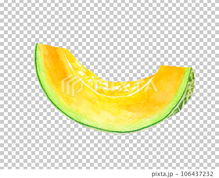 切紅肉瓜果手繪水彩插畫素材 106437232