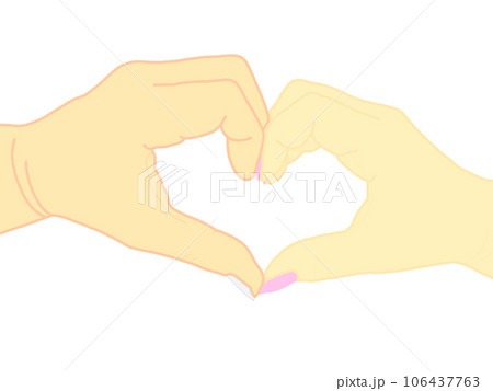 指ハート 指ハート 106437763