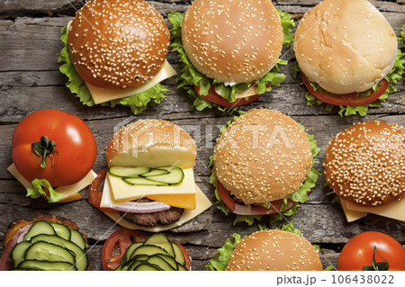 Burgers And Vegetables 106438022
