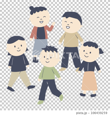 行き交う人々のイラスト 行き交う人々のイラスト 106439259