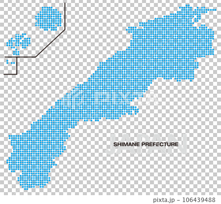 島根県のドット地図 ドット小 島根県のドット地図 ドット小 106439488