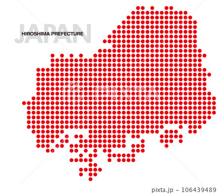 広島県のドット地図 ドット大 広島県のドット地図 ドット大 106439489