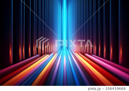 ネオンカラーの光線 AI生成画像 AI画像 ネオンカラーの光線 AI生成画像 AI画像 106439666