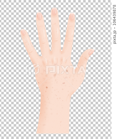 人體部位真手指皮膚染色皺紋指甲手背一隻手透明png背景透明 106439878