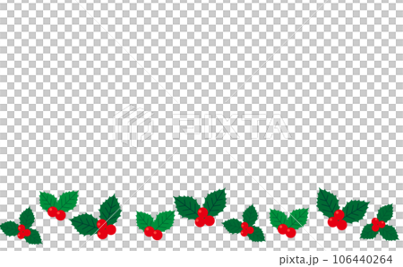 Christmas holly tree vector illustration decorative frame 106440264