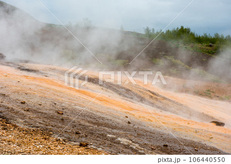Geothermal activity in Hveragerdi, Iceland with hot springs Geothermal activity in Hveragerdi, Iceland with hot springs 106440550