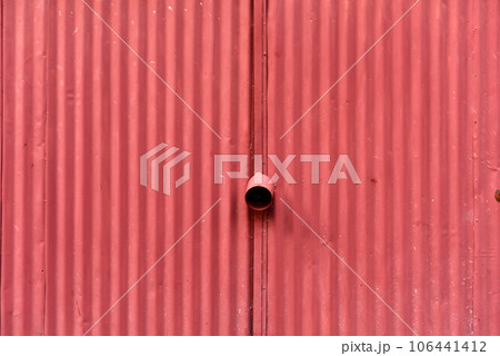Grunge metallic red garage door Grunge metallic red garage door 106441412