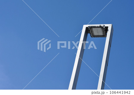 Modern street lamp against blue sky Modern street lamp against blue sky 106441942