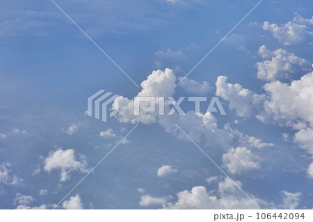 Clouds, view from the plane window 106442094