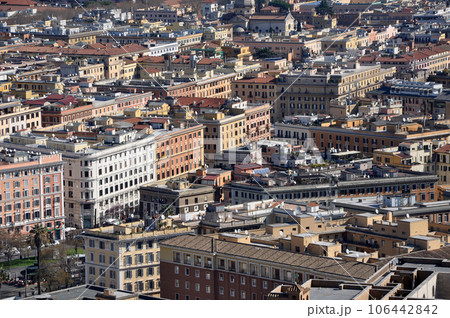 Aerial drone view of Rome city, Italy Aerial drone view of Rome city, Italy 106442842