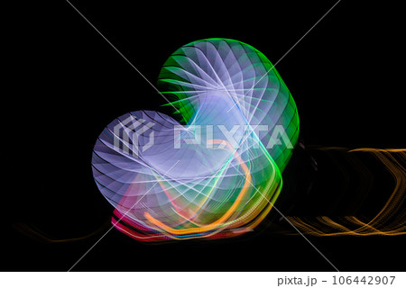 Blurred giant wheel, ferris at night 106442907