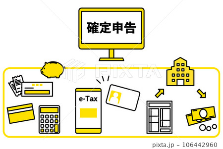 確定申告のスマホ・オンライン申告、帳簿付けからe-Taxでの提出 確定申告のスマホ・オンライン申告、帳簿付けからe-Taxでの提出 106442960