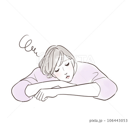 疲れてやる気が出ないミドル女性 106443053