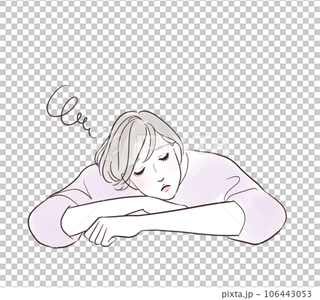 疲れてやる気が出ないミドル女性 106443053