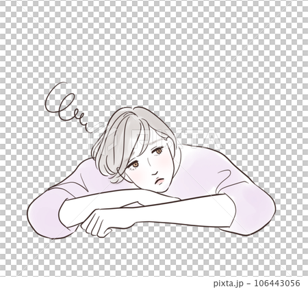 疲れてやる気が出ないミドル女性 106443056