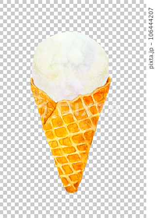 水彩イラスト　バニラアイスクリーム 106444207