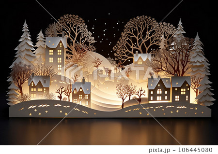 メルヘン クリスマス(ペーパークラフト調) メルヘン クリスマス(ペーパークラフト調) 106445080