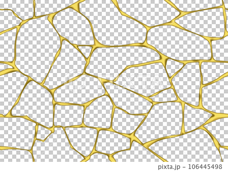 Kintsugi seamless pattern of traditional Japanese repair technique 106445498
