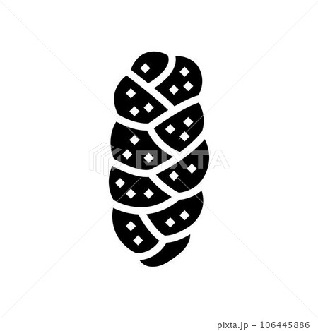 challah bread jewish glyph icon vector illustration 106445886