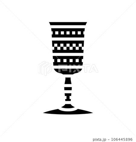 kiddush cup jewish glyph icon vector illustration 106445896