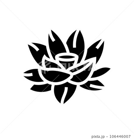 lotus flower god om glyph icon vector illustration lotus flower god om glyph icon vector illustration 106446007