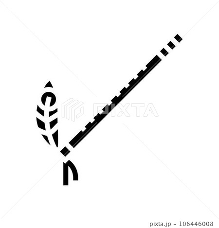 krishna flute hinduism glyph icon vector illustration krishna flute hinduism glyph icon vector illustration 106446008